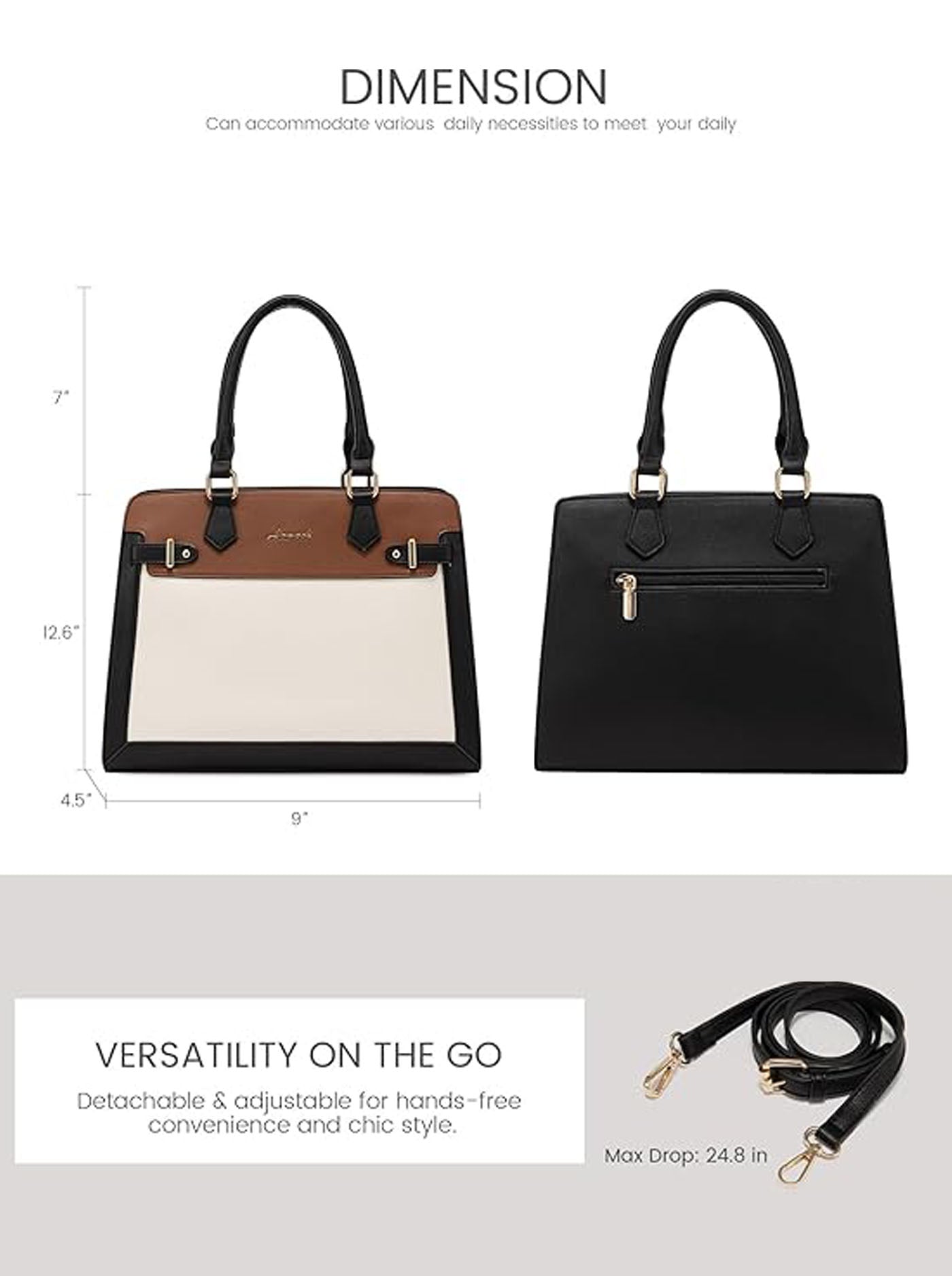 LOVEVOOK Leather Handbag and Purse 2166