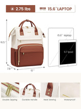 LOVEVOOK Leather Laptop Backpack, 15.6" 17" 22171