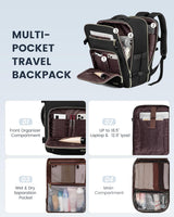 LOVEVOOK 4Pcs Plain Color Travel Backpack, 40L/50L 22210