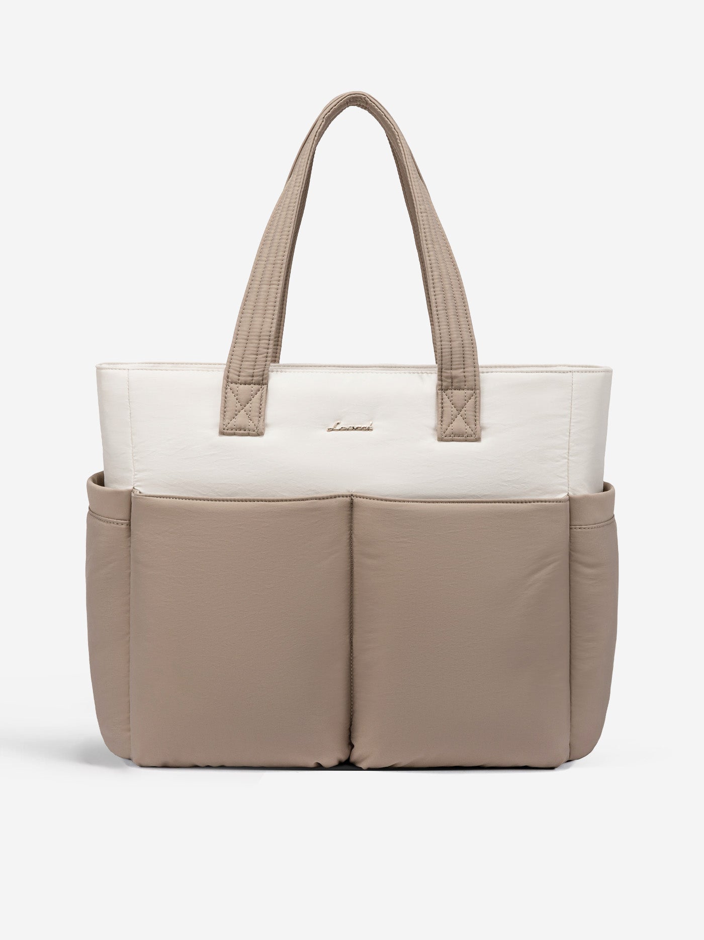 LOVEVOOK 2Pcs Multi-pocket Puffer Tote Bag, 15.6" 17.3" 4327
