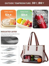 LOVEVOOK 2Pcs Lunch Tote Shoulder Bag, 15.6" 2033