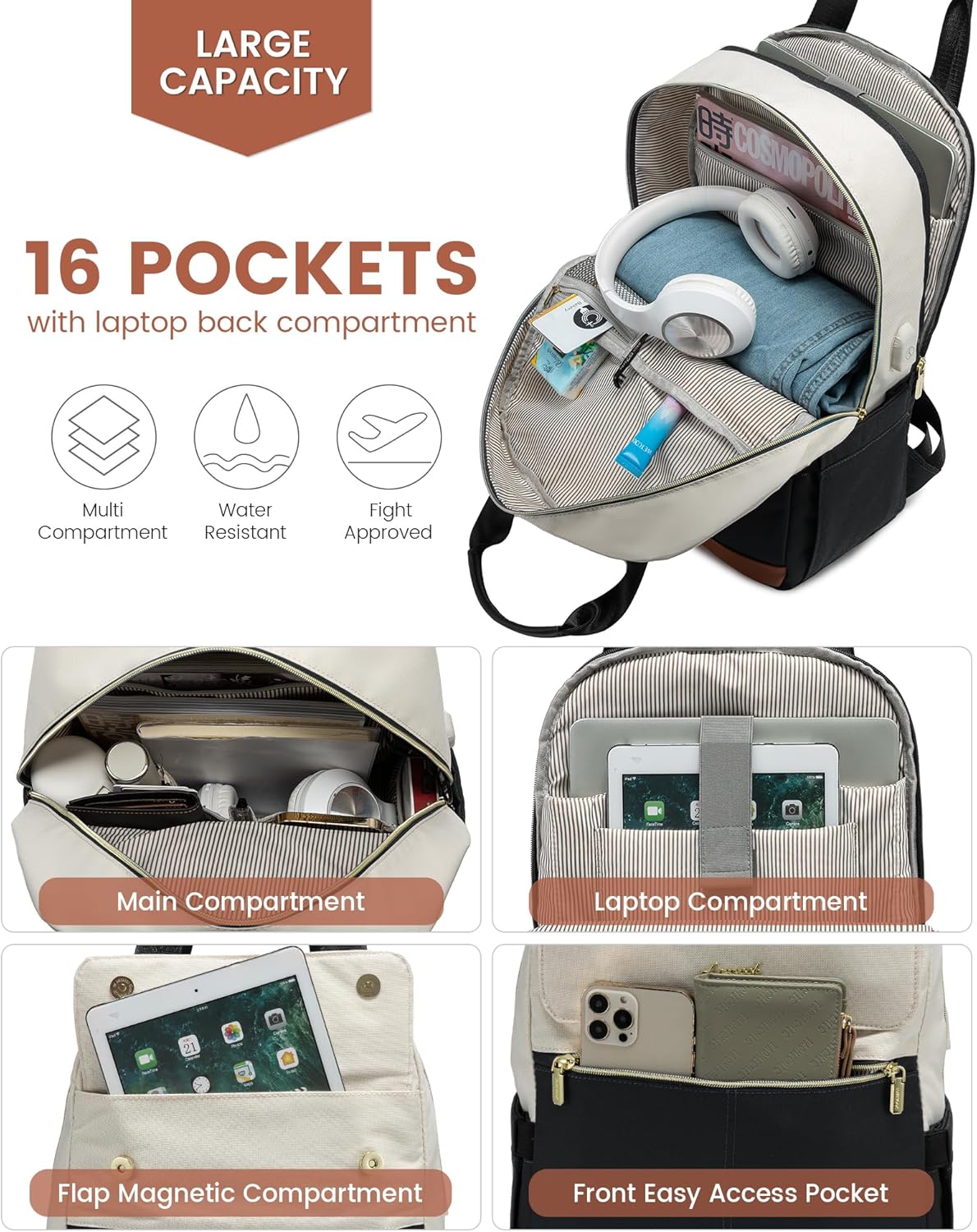 LOVEVOOK Laptop Backpack with round edge - Urban 3, 15.6" （Not available in the US） 213603