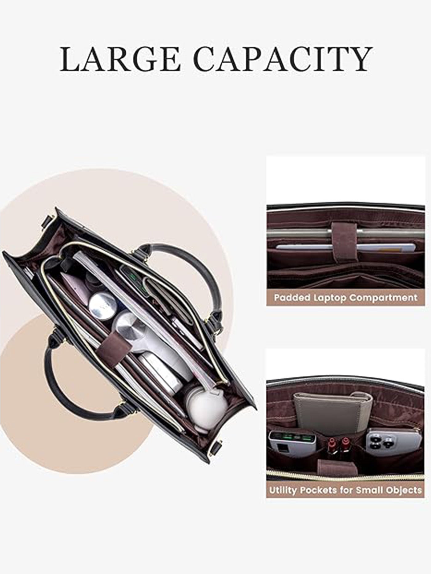 LOVEVOOK 2Pcs Leather Computer Bag, 15.6" 17.3" 30520