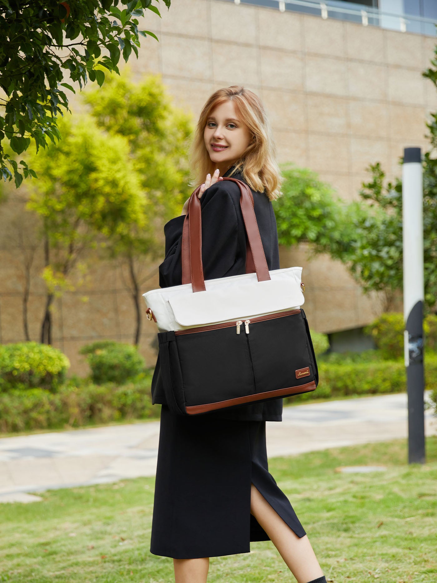 LOVEVOOK Canvas Laptop Tote Bag, 15.6" 3140