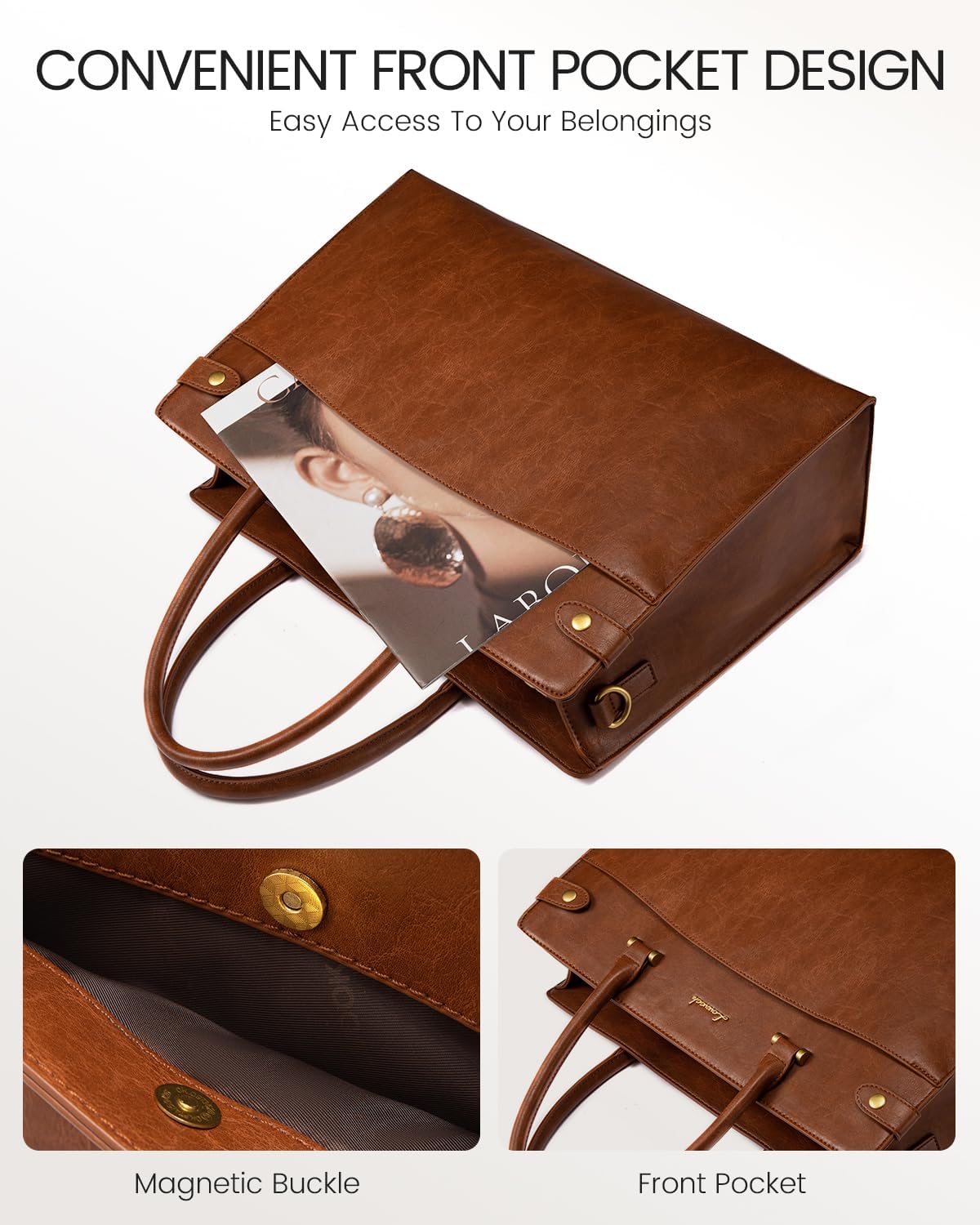LOVEVOOK 2Pcs Vintage Waterproof Laptop Bag, 15.6" 17.3" 3230