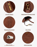 LOVEVOOK 2Pcs Vintage Leather Laptop Bag, 15.6" 17.3" 3063