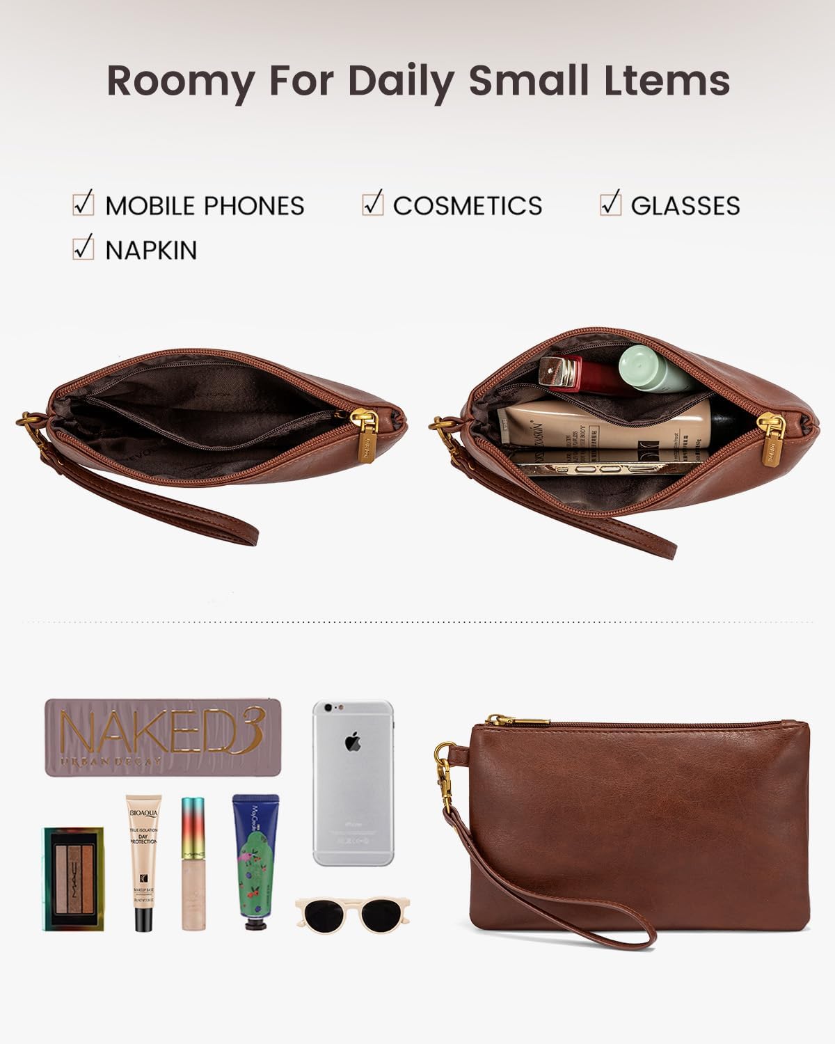 LOVEVOOK 2Pcs Vintage Leather Laptop Bag, 15.6" 17.3" 3063