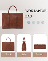 LOVEVOOK 2Pcs Vintage Leather Laptop Bag, 15.6" 17.3" 3063