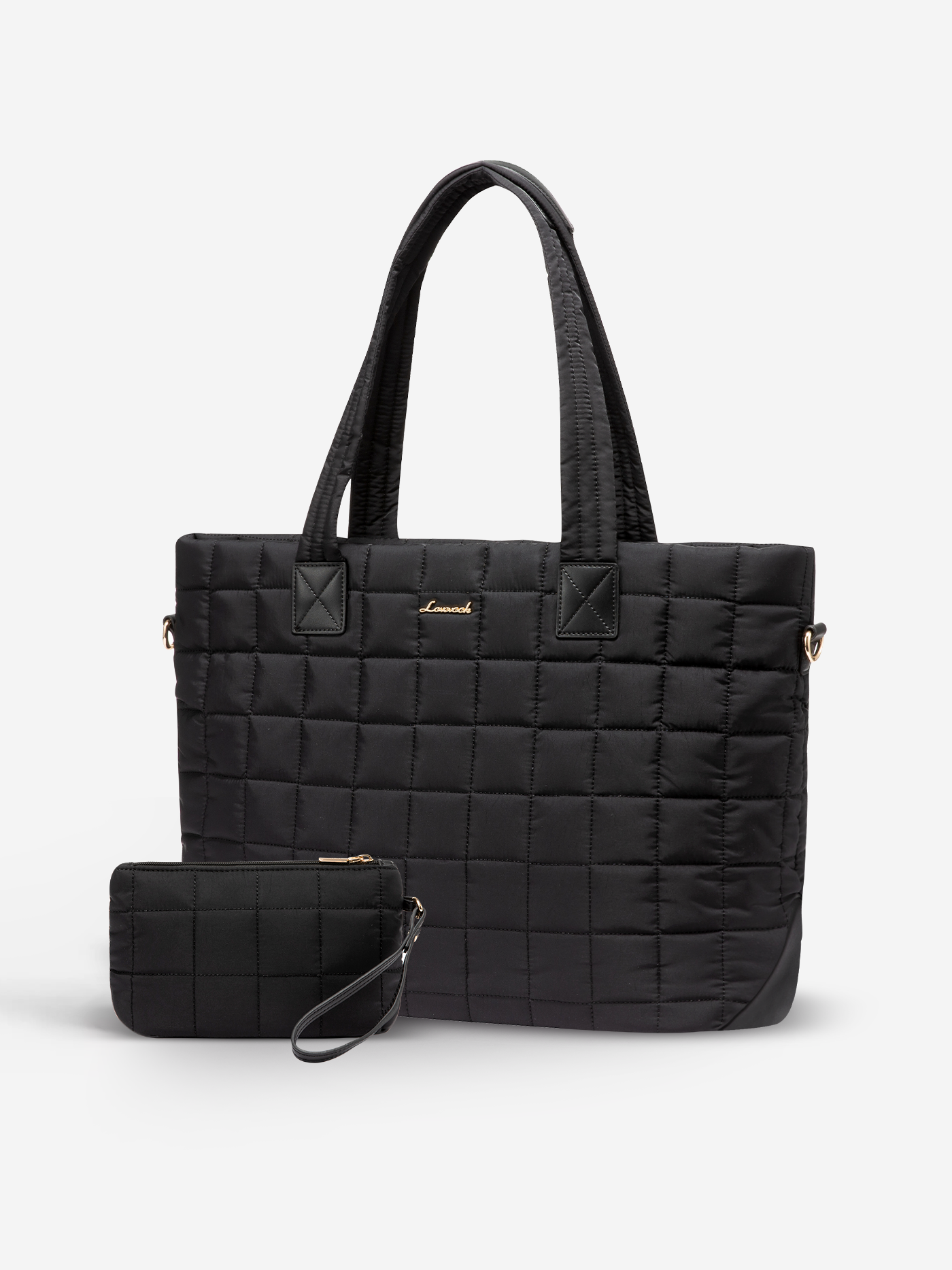 LOVEVOOK 2Pcs Lightweight Puffer Tote Bag, 15.6" 17" 30800