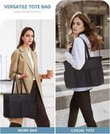 LOVEVOOK Multi-Pocket Laptop Tote Bag, 15.6" 17.3" 3122