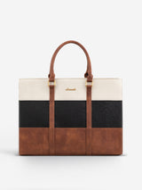 LOVEVOOK 2Pcs Elegant Colorblock Tote Bag, 15.6" 3123