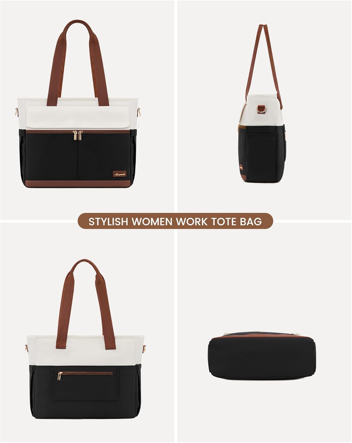 LOVEVOOK Canvas Laptop Tote Bag, 15.6" 3140