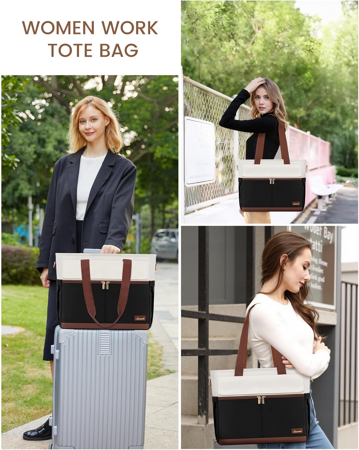LOVEVOOK Canvas Laptop Tote Bag, 15.6" 3140