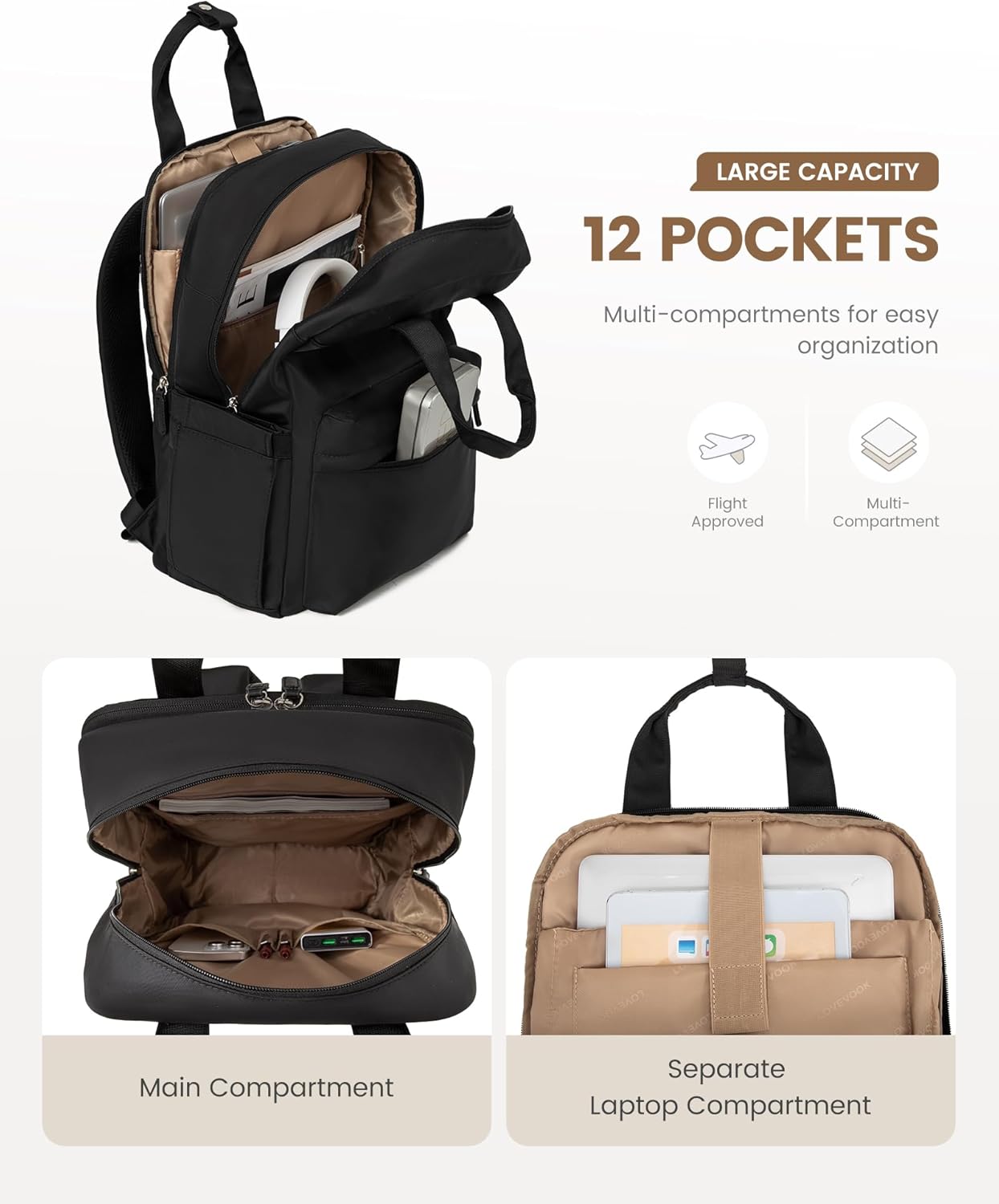LOVEVOOK School Laptop Backpack, 15" 17" (Not Available In The US) 3172