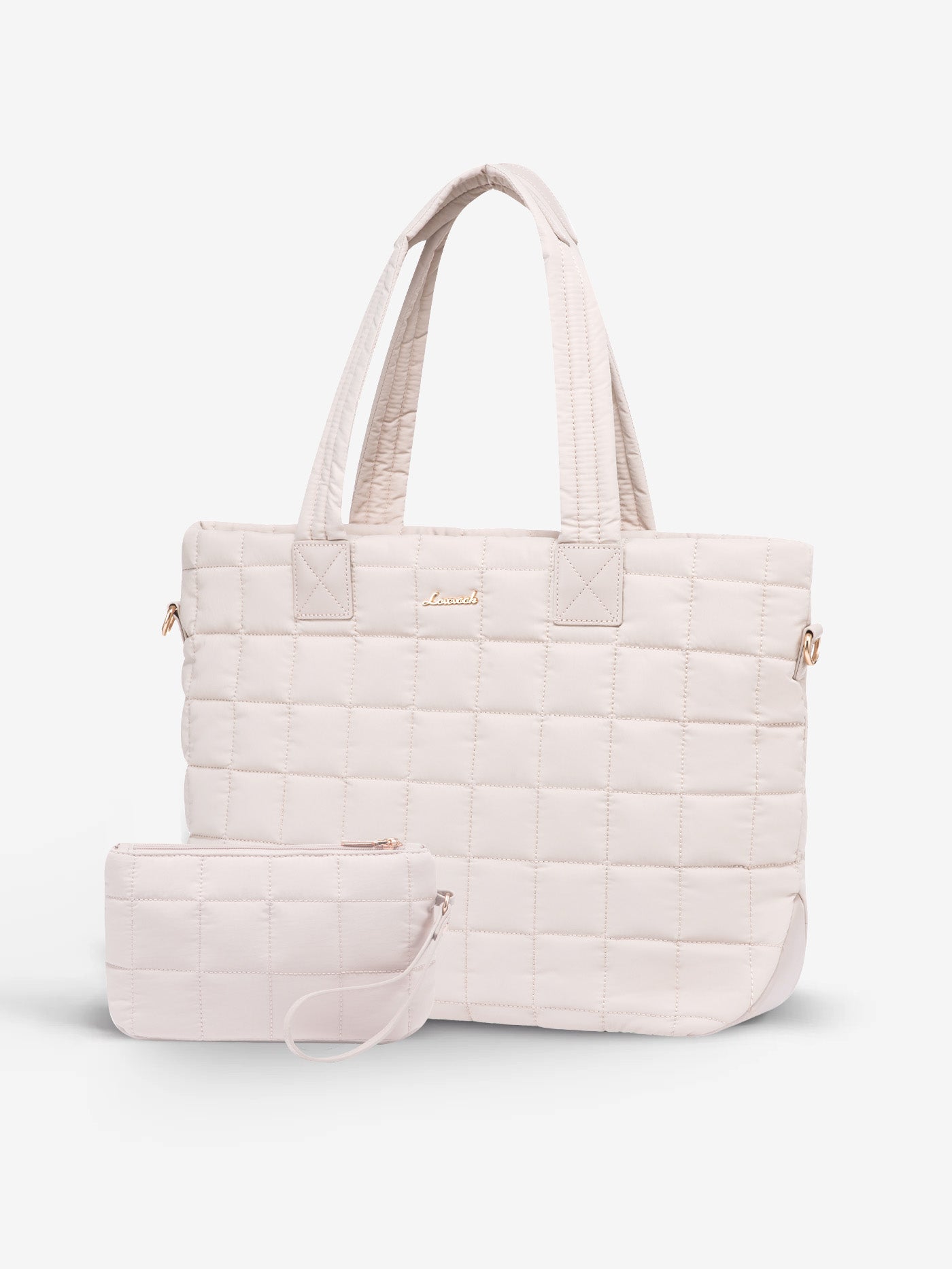 LOVEVOOK 2Pcs Lightweight Puffer Tote Bag, 15.6" 17" 30800