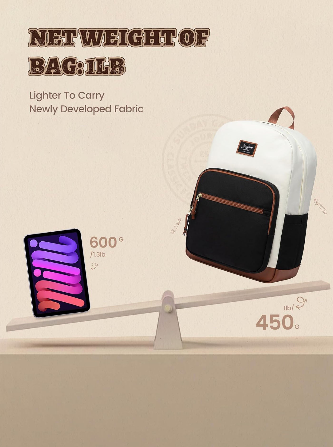 LOVEVOOK Lightweight College Laptop Backpack, 15.6" 17.3" 3222
