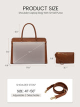 LOVEVOOK 2Pcs Vintage Waterproof Laptop Bag, 15.6" 17.3" 3230