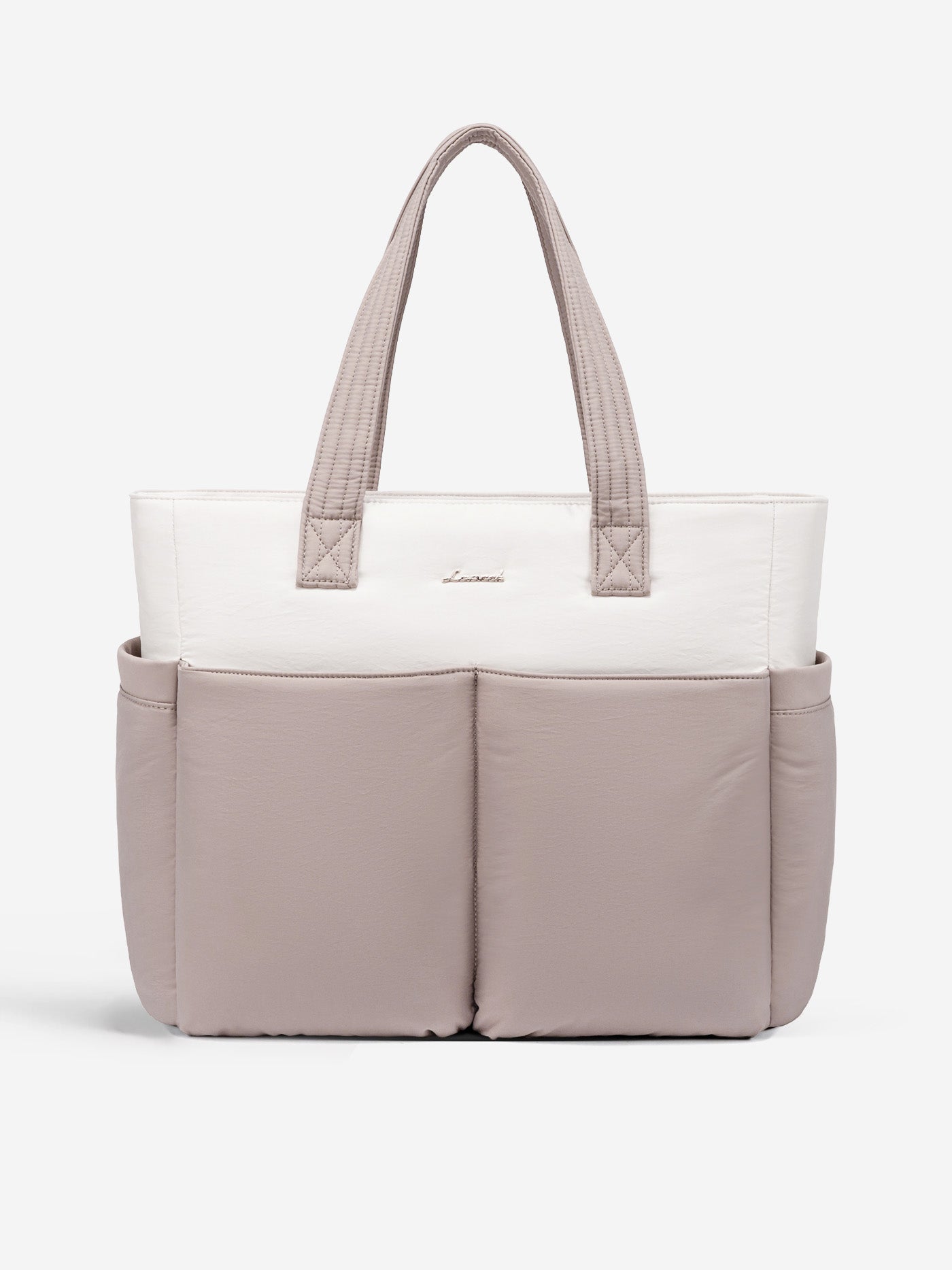 LOVEVOOK 2Pcs Multi-pocket Puffer Tote Bag, 15.6" 17.3" 4327