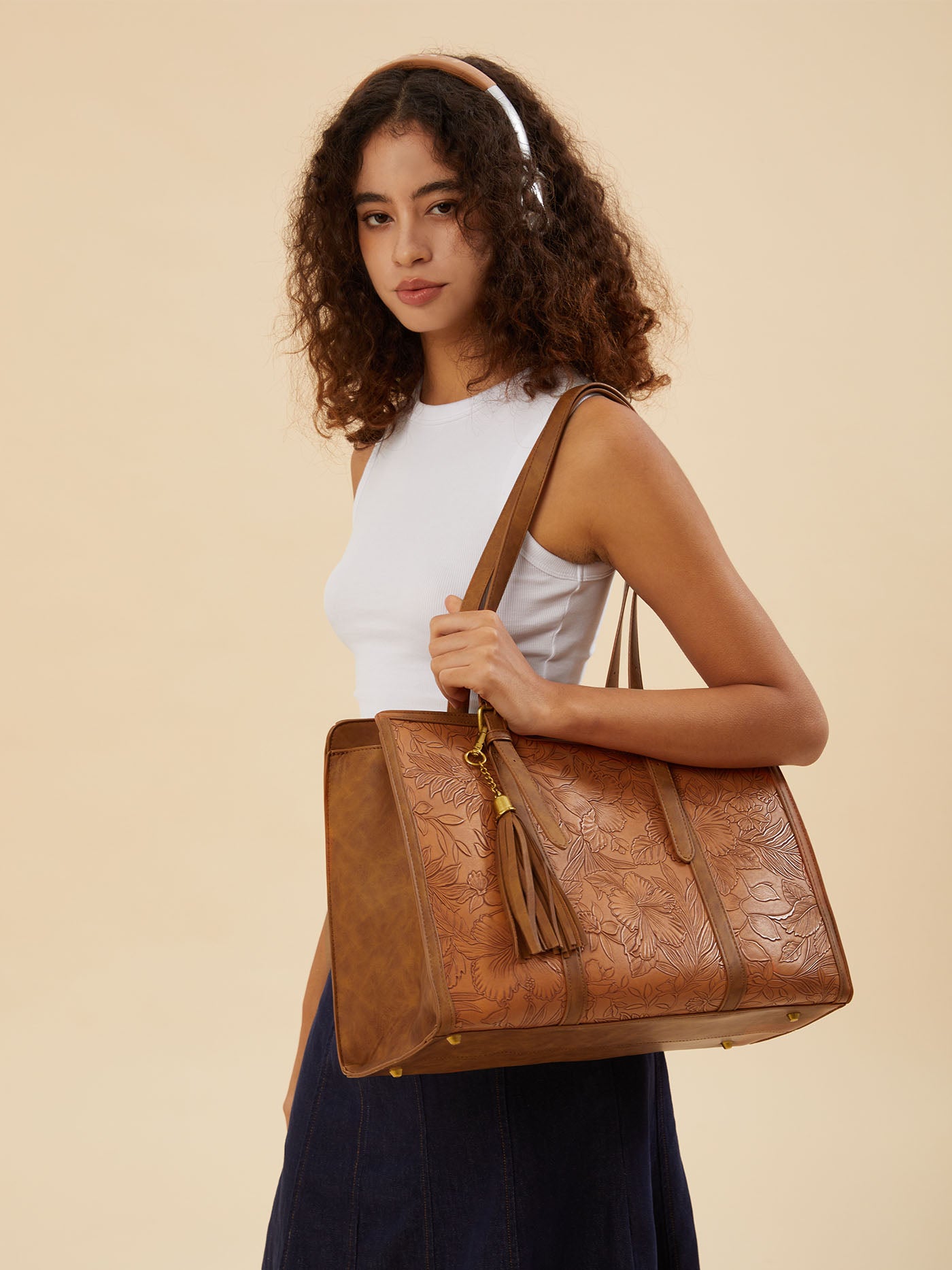 LOVEVOOK 2Pcs Vintage Leather Laptop Tote, 15.6" 17.3" 2208