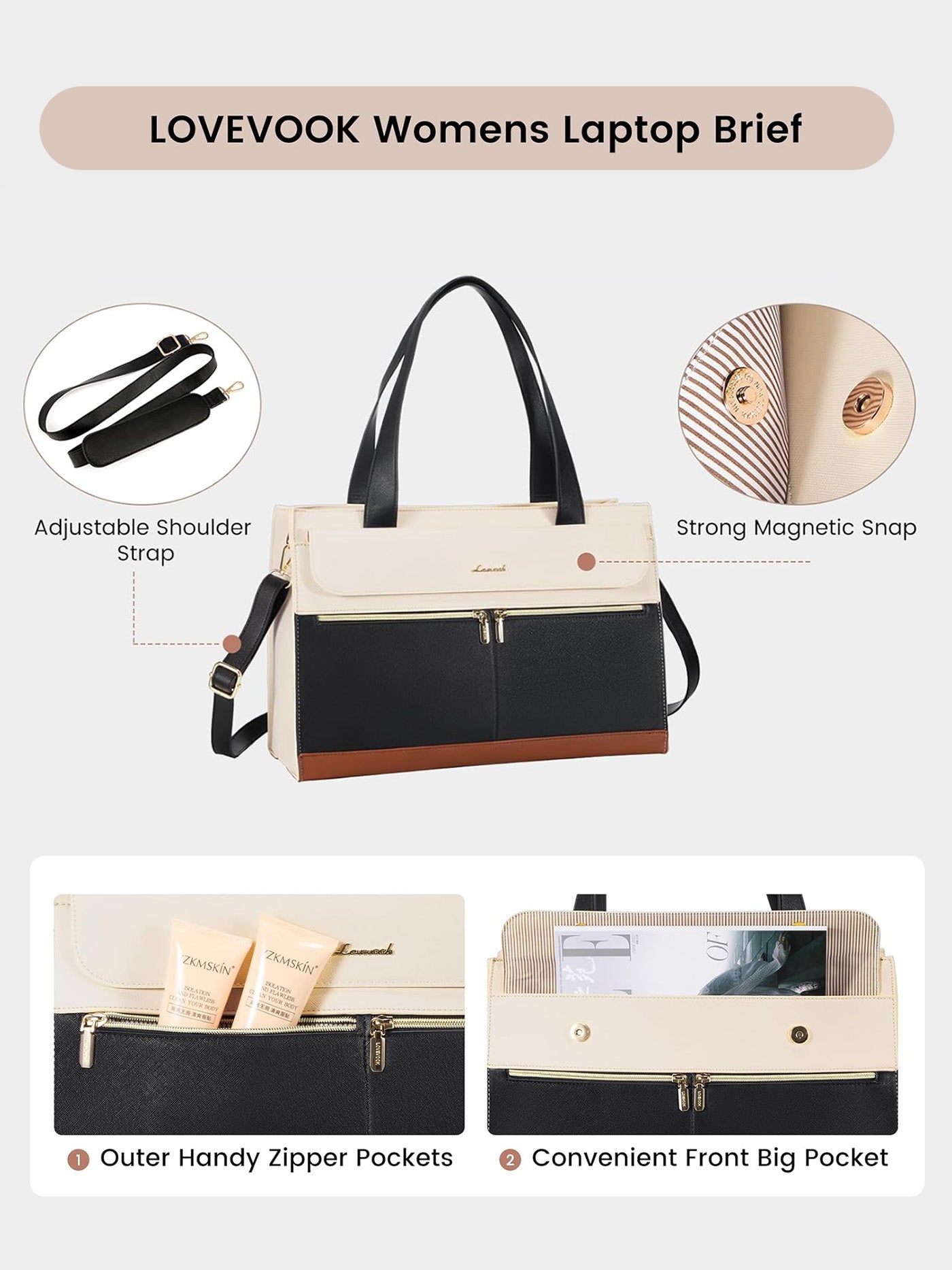 LOVEVOOK 2Pcs Laptop Bag - Urban 3, 15.6" 202603