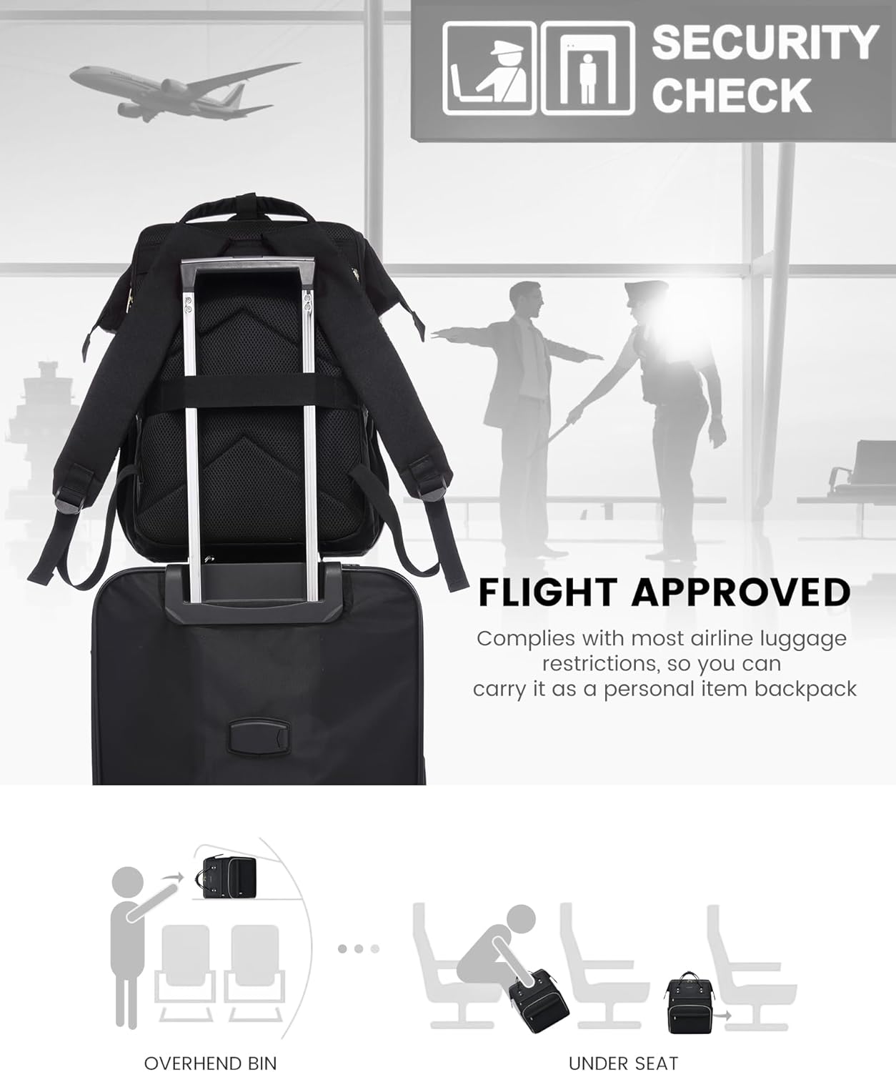 LOVEVOOK Viola Ⅱ Laptop Backpack with Separate Laptop Compartment, 15.6" 17" 1469