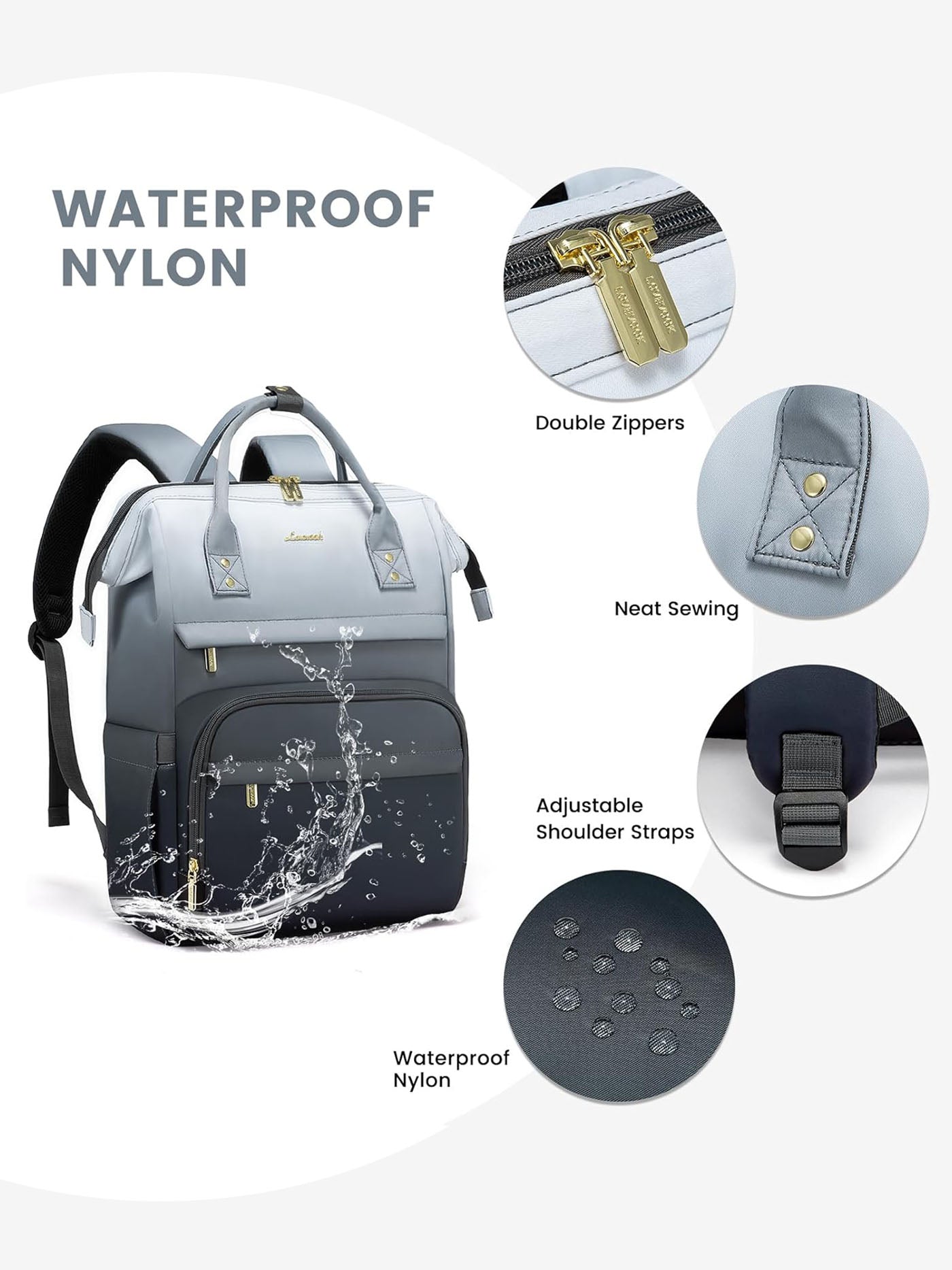 LOVEVOOK Multicolor Laptop Backpack, 15.6" 17.3" 21970