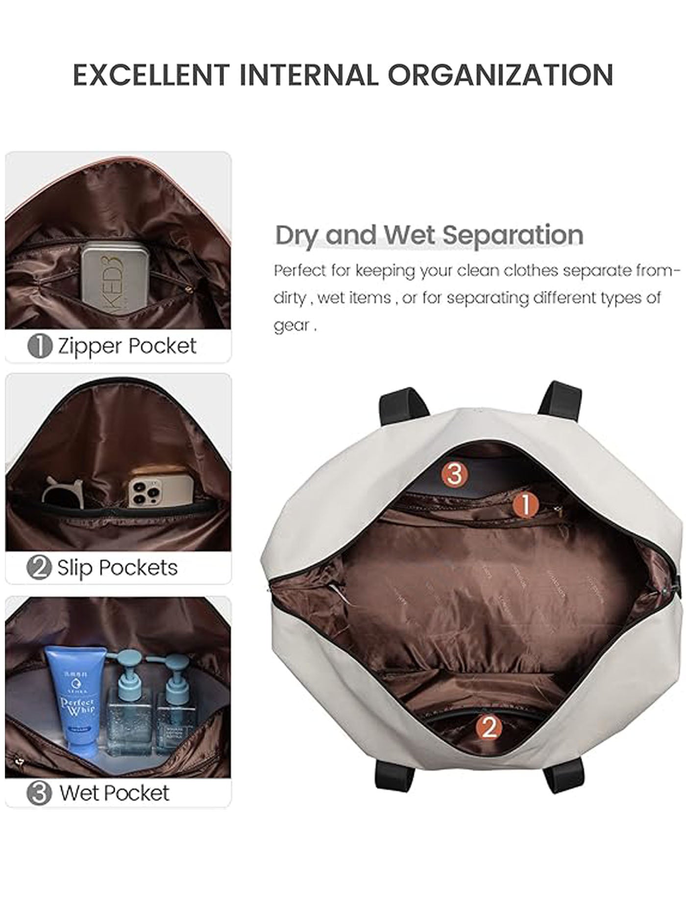 LOVEVOOK 3Pcs Large Travel Duffel Bag 2098