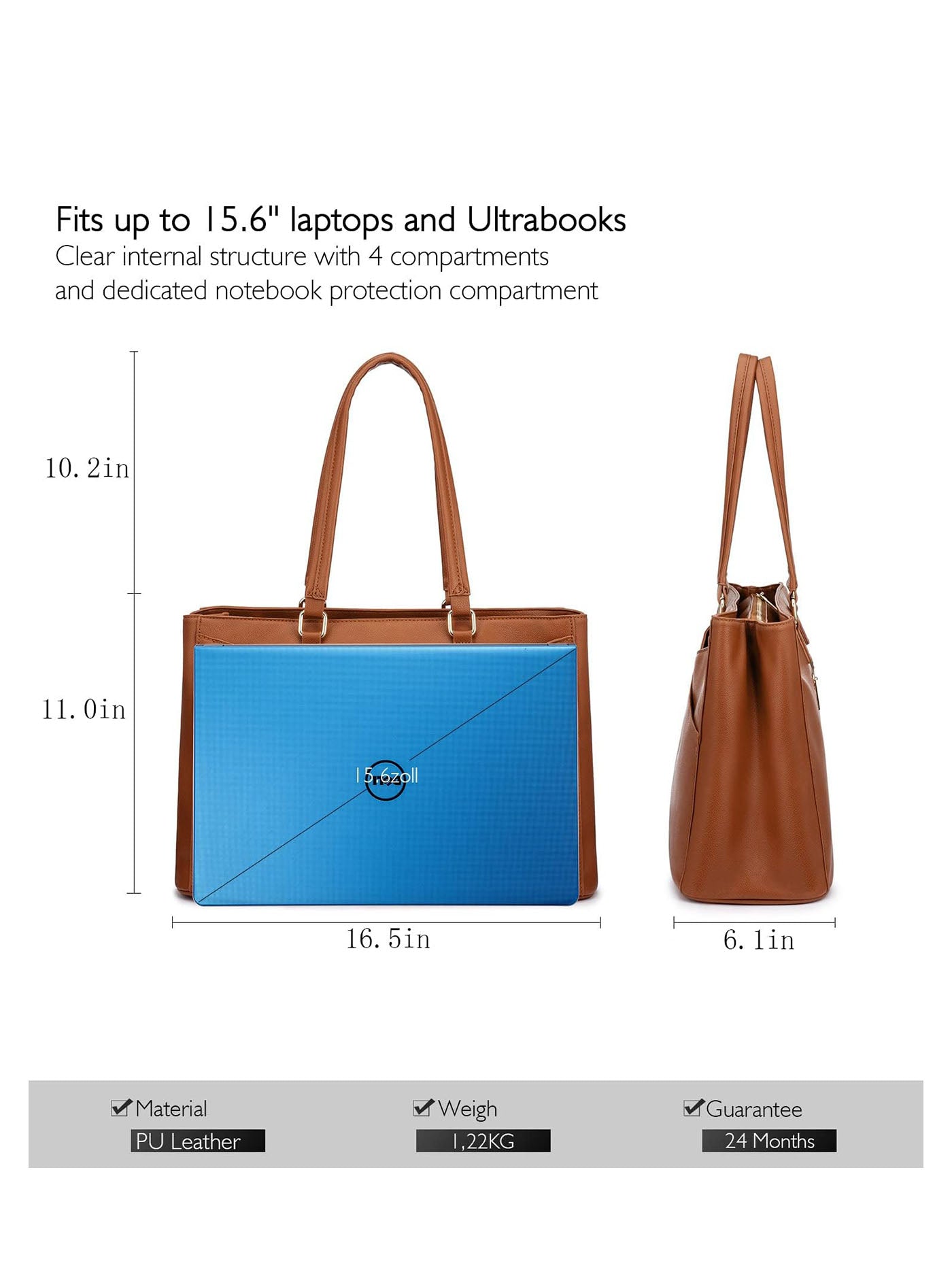 LOVEVOOK Laptop Shoulder Bag, 15.6" 1476