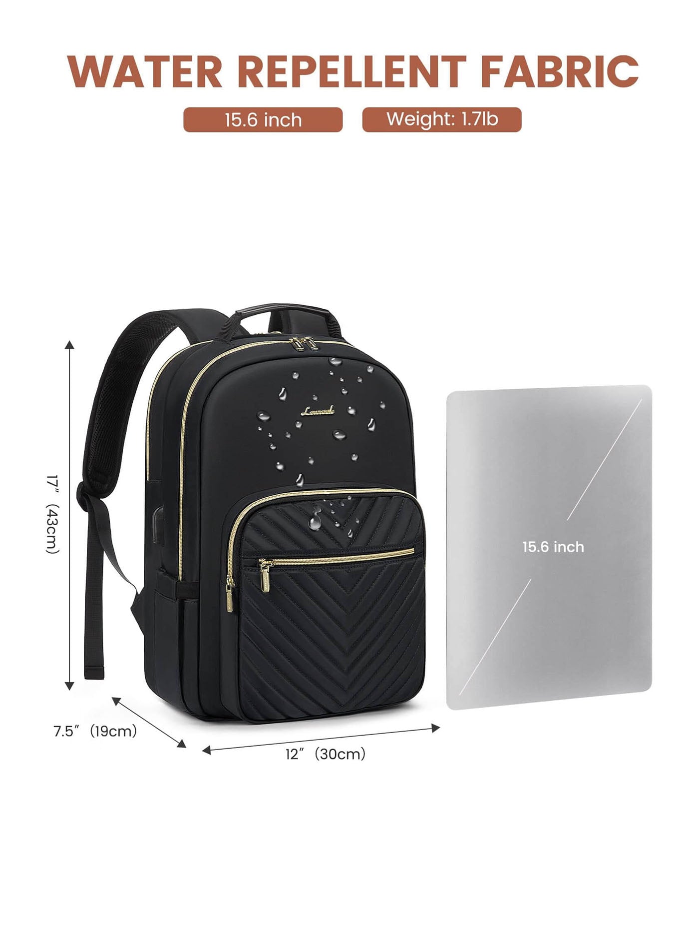 LOVEVOOK The V Laptop Backpack, 15.6"-17.3" 15330