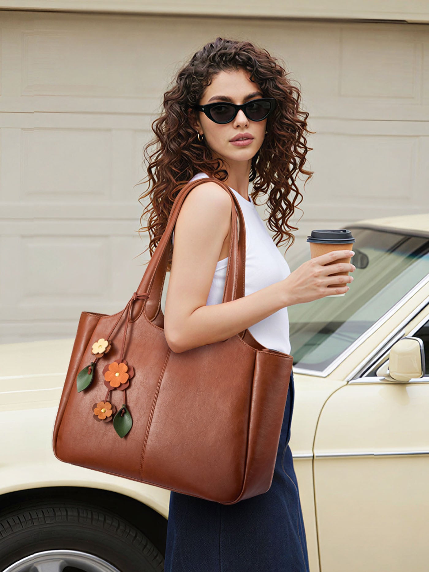 Vegan Leather Tote Bag 22L/25L