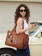 Vegan Leather Tote Bag 22L/25L