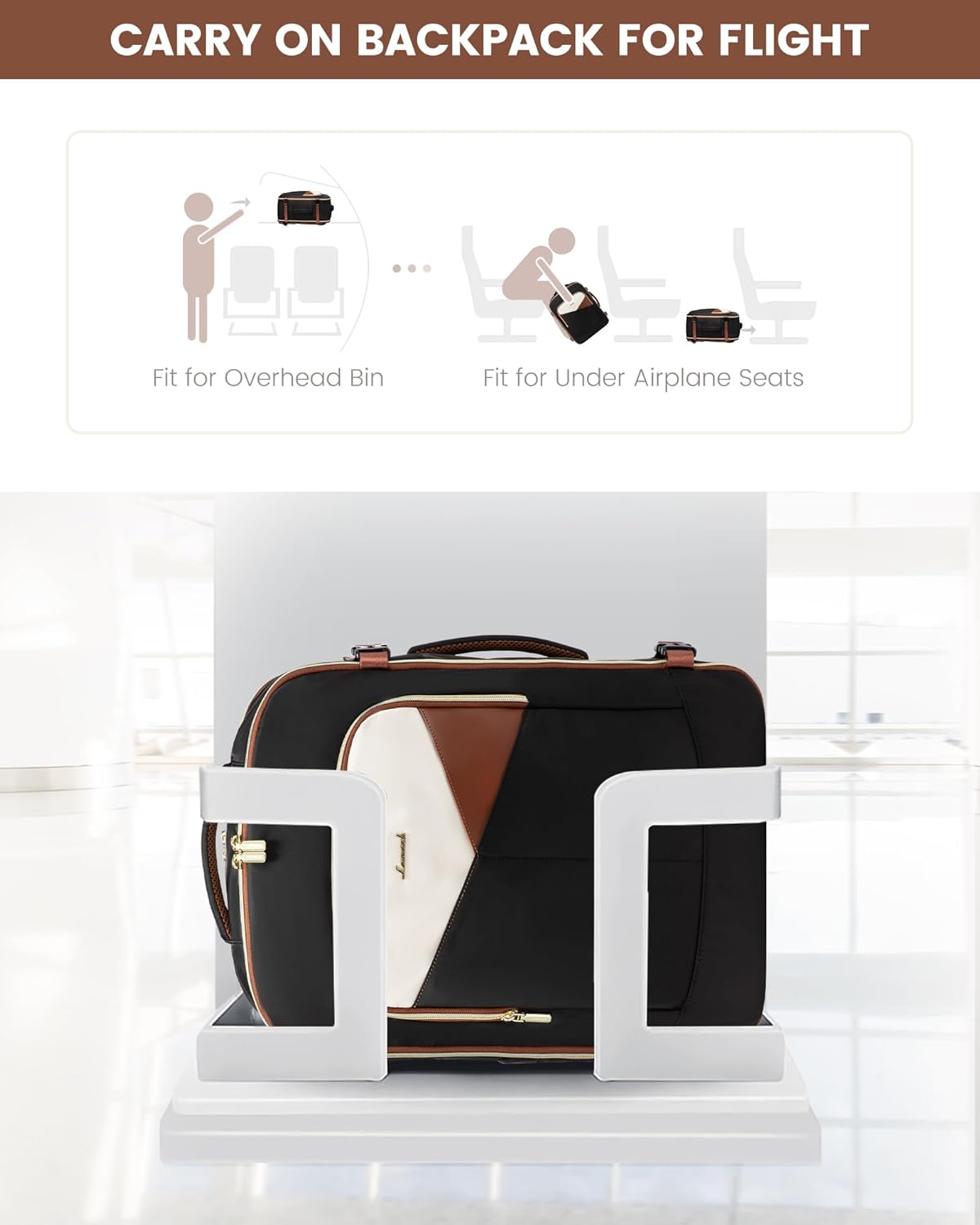 LOVEVOOK 4Pcs Carry on Backpack for Airplanes, 40L/50L 4112