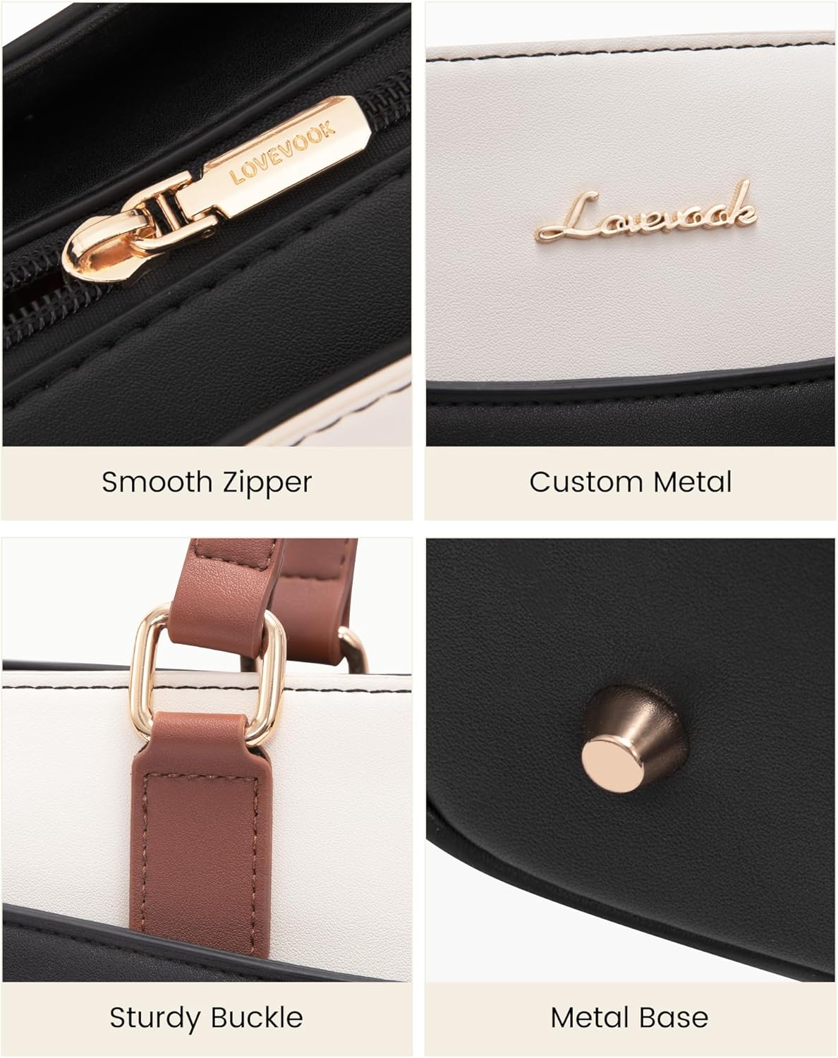 LOVEVOOK Leather Laptop Tote Bag, 15.6" 17.3" 4191