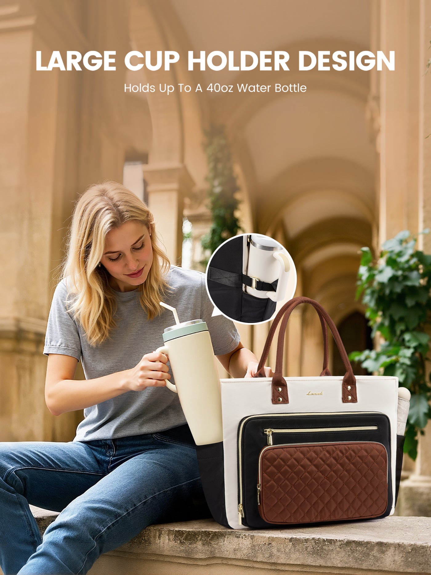 LOVEVOOK Multi-Pocket Laptop Tote Bag , 15.6" 17.3" 4197
