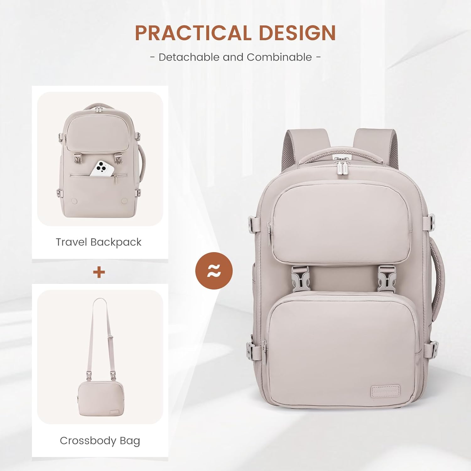 LOVEVOOK 2Pcs Carry on Backpack, 40L 50L 4215