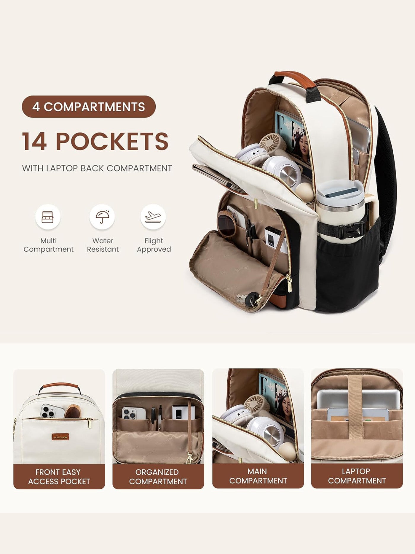 LOVEVOOK School Laptop Backpack, 15.6" -18 " 4230