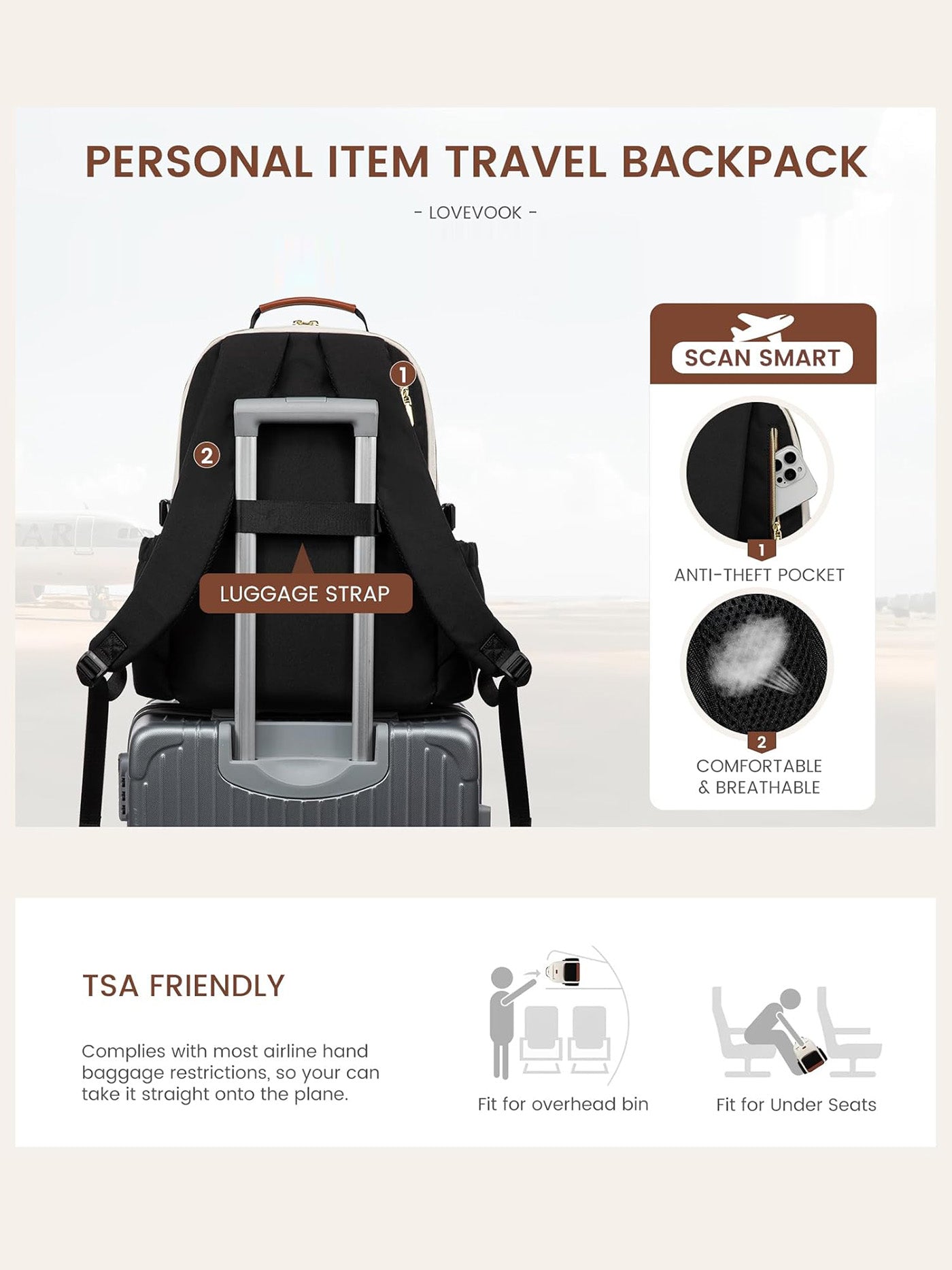 LOVEVOOK School Laptop Backpack, 15.6" -18 " 4230