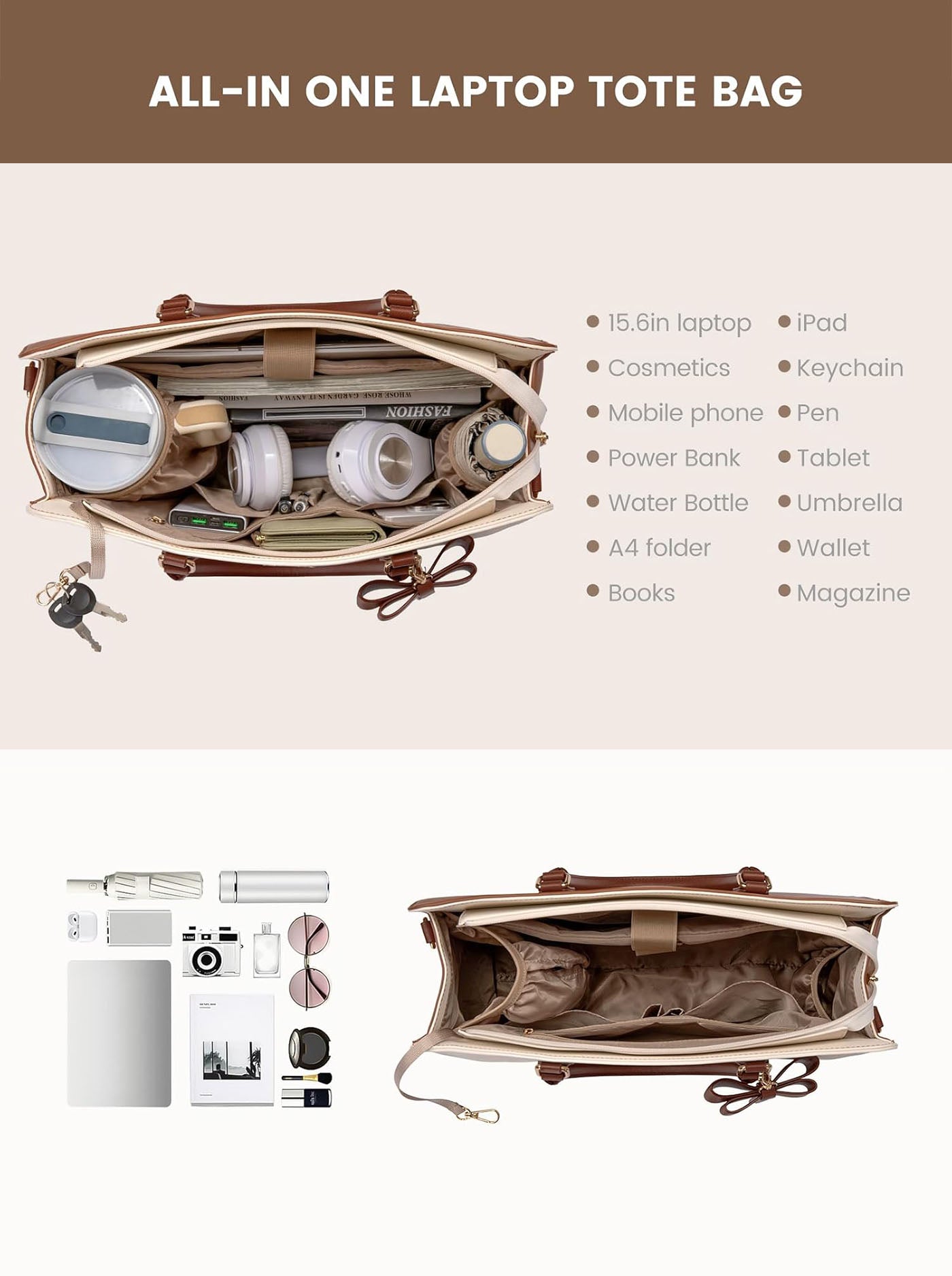 LOVEVOOK 2Pcs Laptop Tote Bag, 15.6" 4235