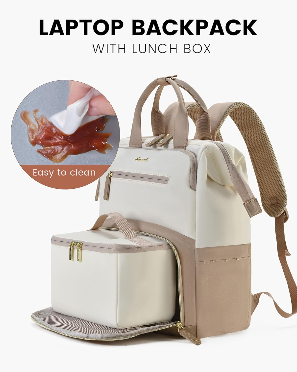 LOVEVOOK Lunch Backpack, 15.6" 17.3" 4236