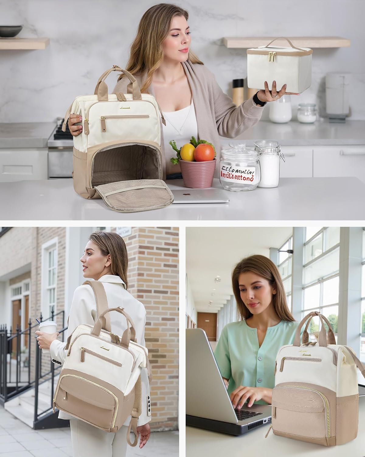 LOVEVOOK Lunch Backpack, 15.6" 17.3" 4236