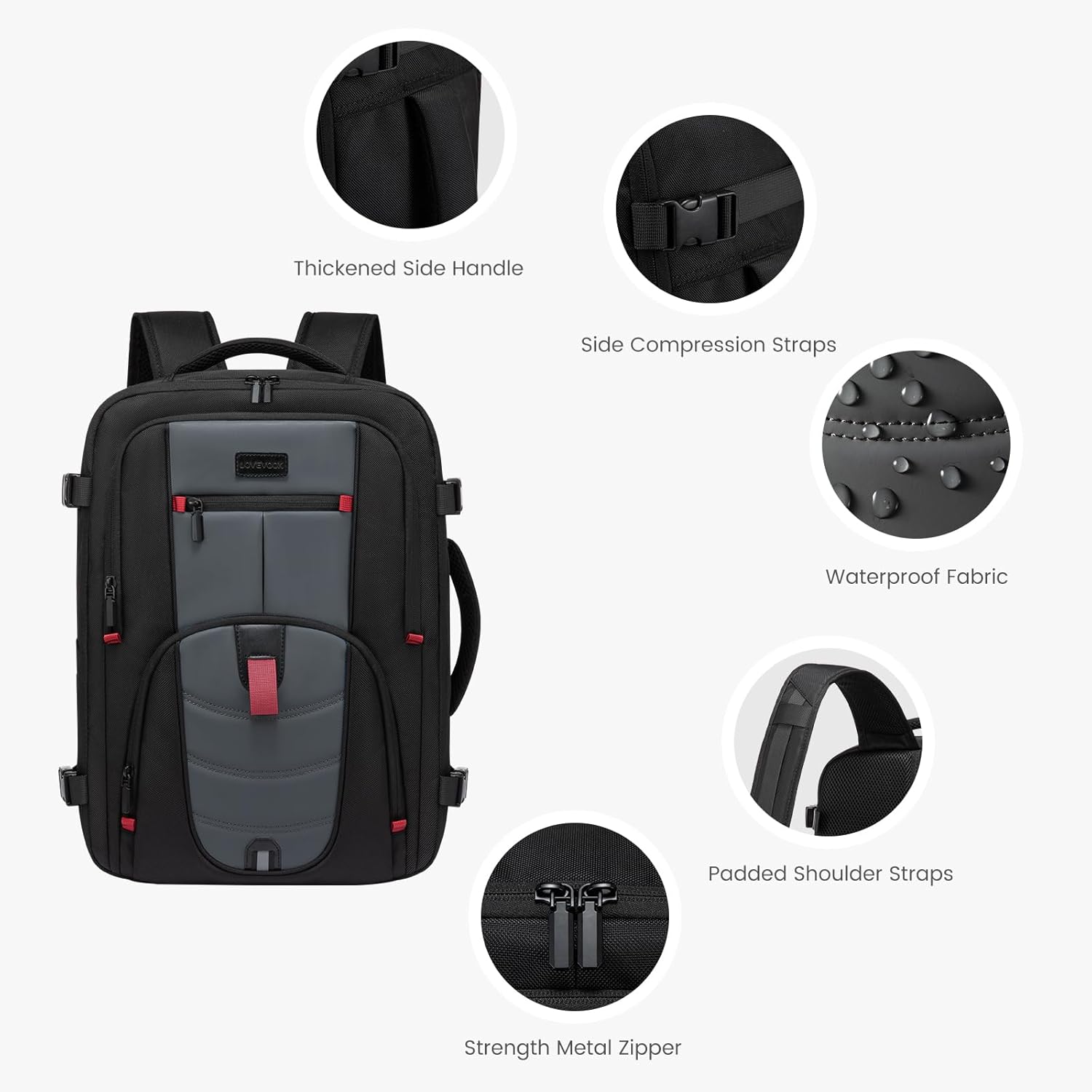 LOVEVOOK Travel Laptop Backpack, 35L 45L 4259