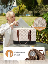 LOVEVOOK Tote Bag with Lunch Compartment, 15.6" 17.3" 4300