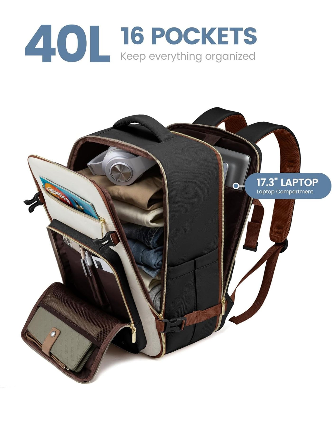 LOVEVOOK 4Pcs Travel Backpack, 40L 50L 4319
