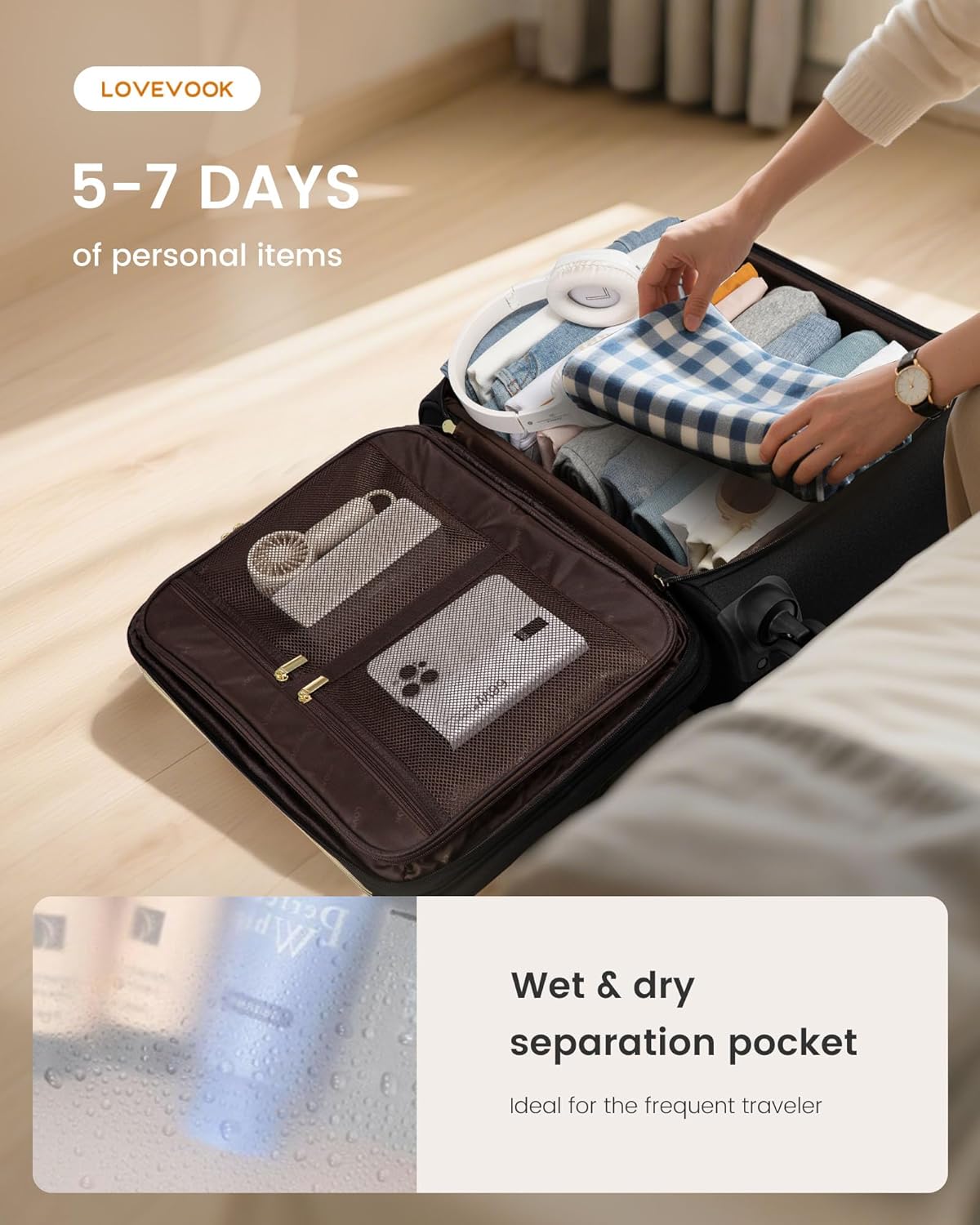 LOVEVOOK Lightweight Waterproof Suitcases, 20"(Only US) 4337