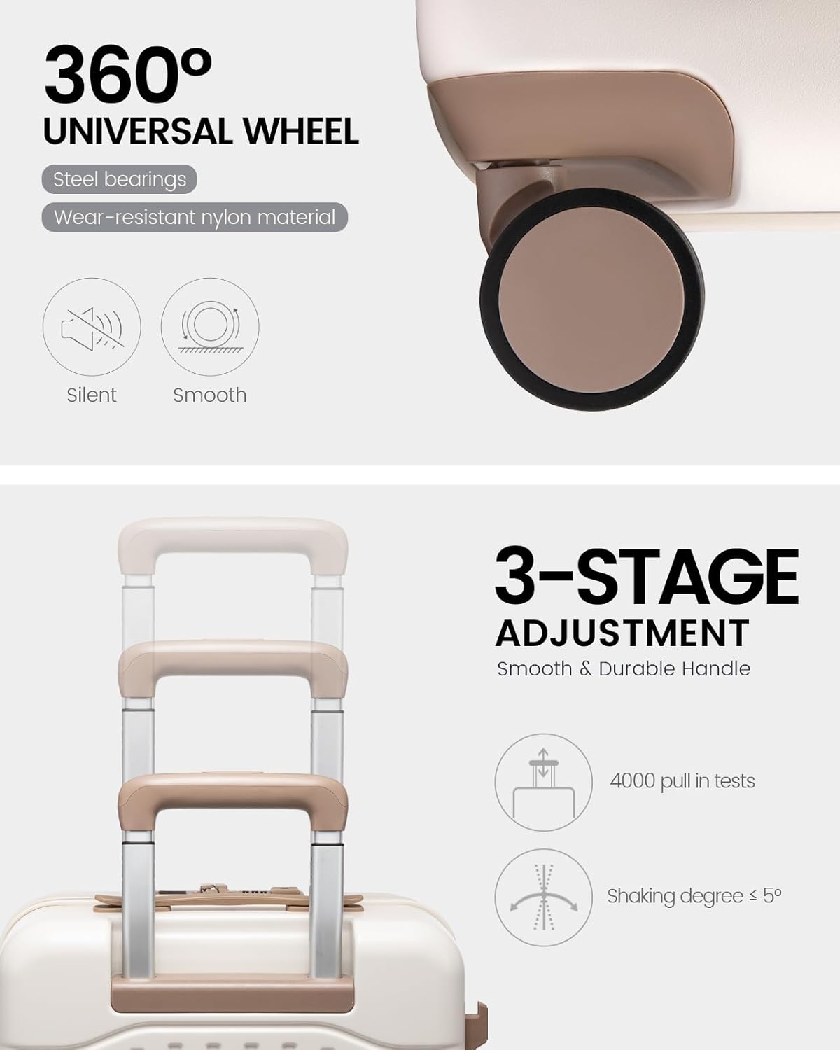 LOVEVOOK Carry On Suitcases with Wheels, 20"(Only available in the US) 4417