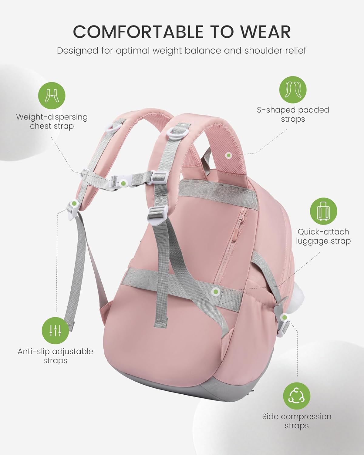 LOVEVOOK Cute School Backpack, 15.6" 17.3", 4424 4424
