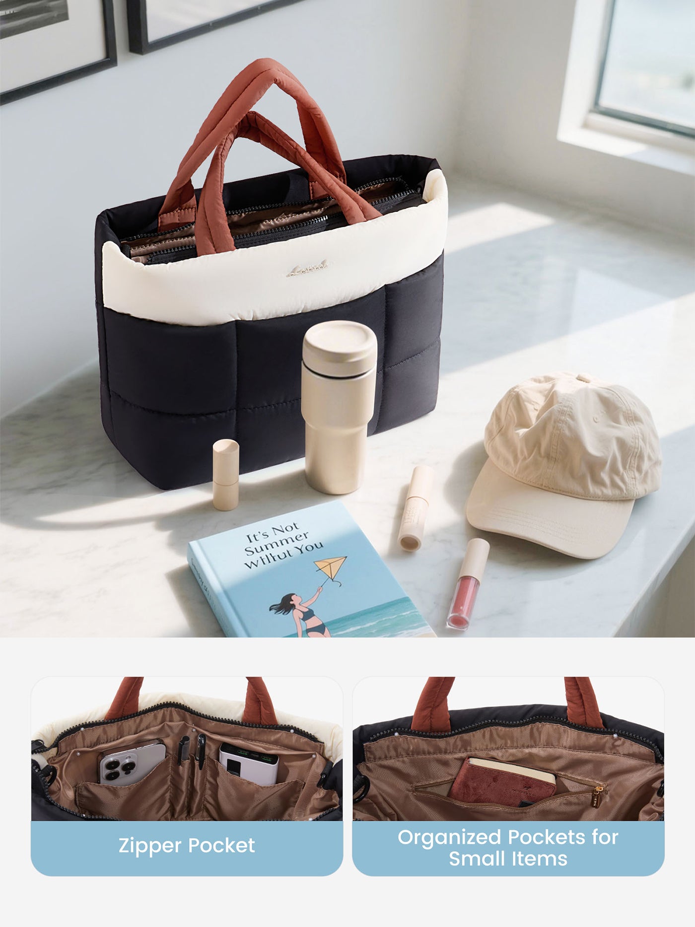 LOVEVOOK Puffer Tote Bags 11.8" 12.8" 4440