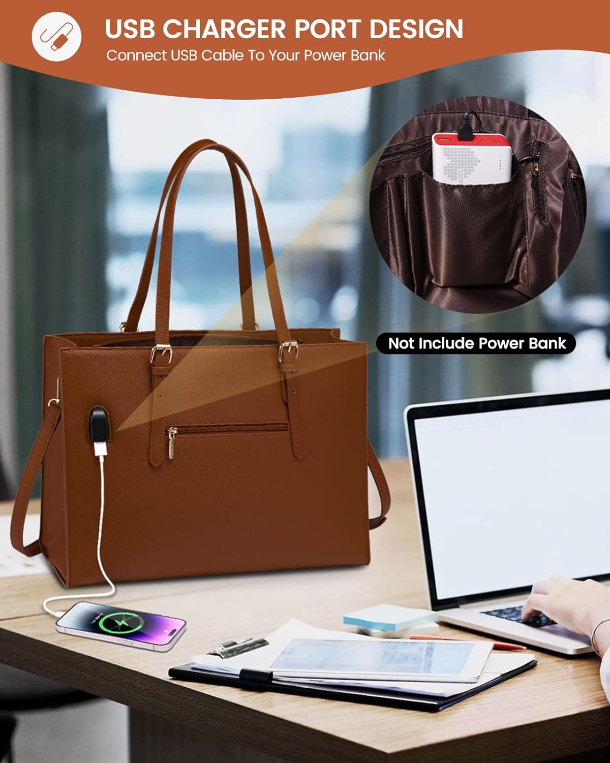LOVEVOOK 2Pcs Laptop Shoulder Bag, 15.6" 1489