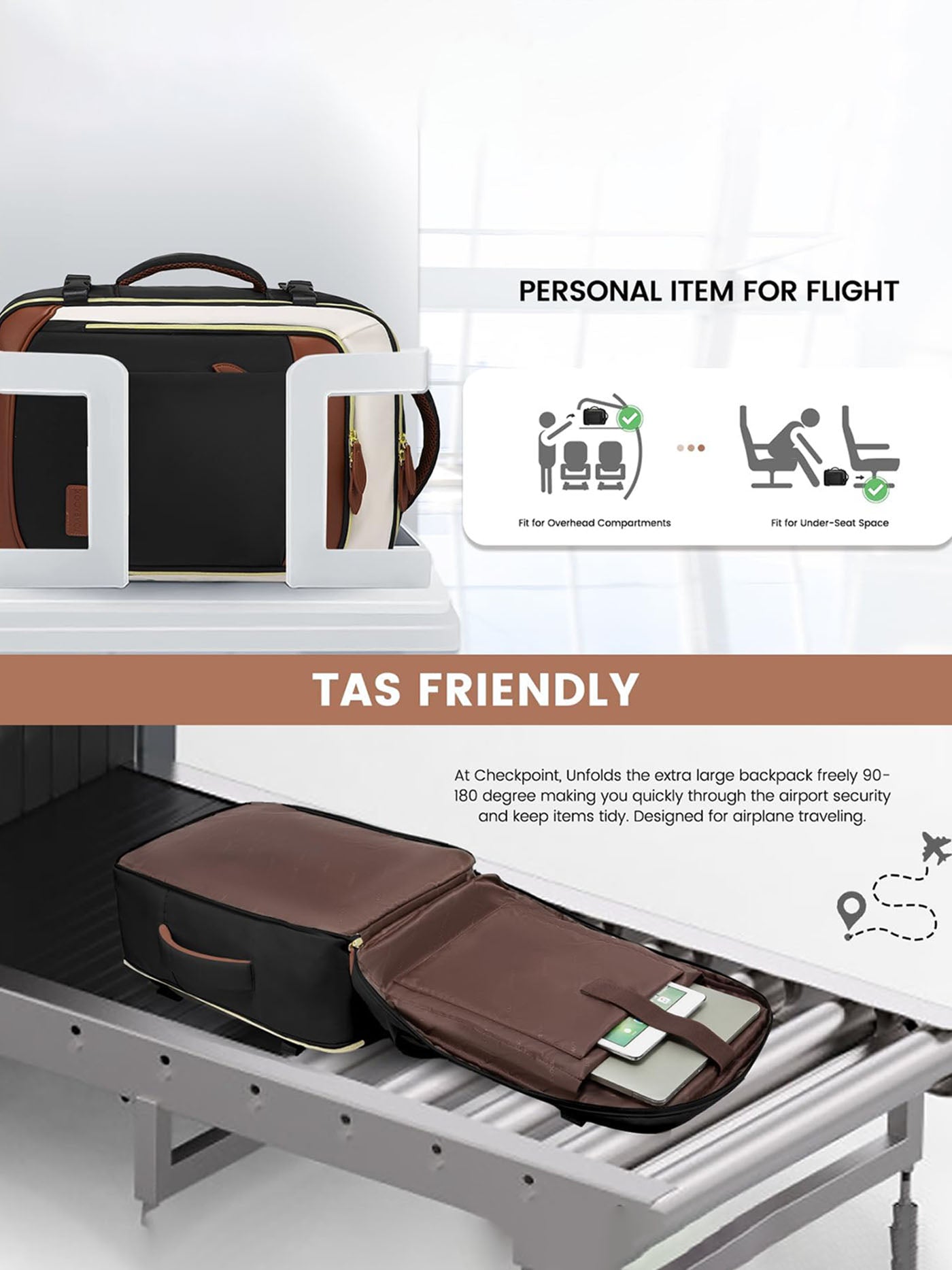 LOVEVOOK 4Pcs Travel Backpack, 40L/50L 2213