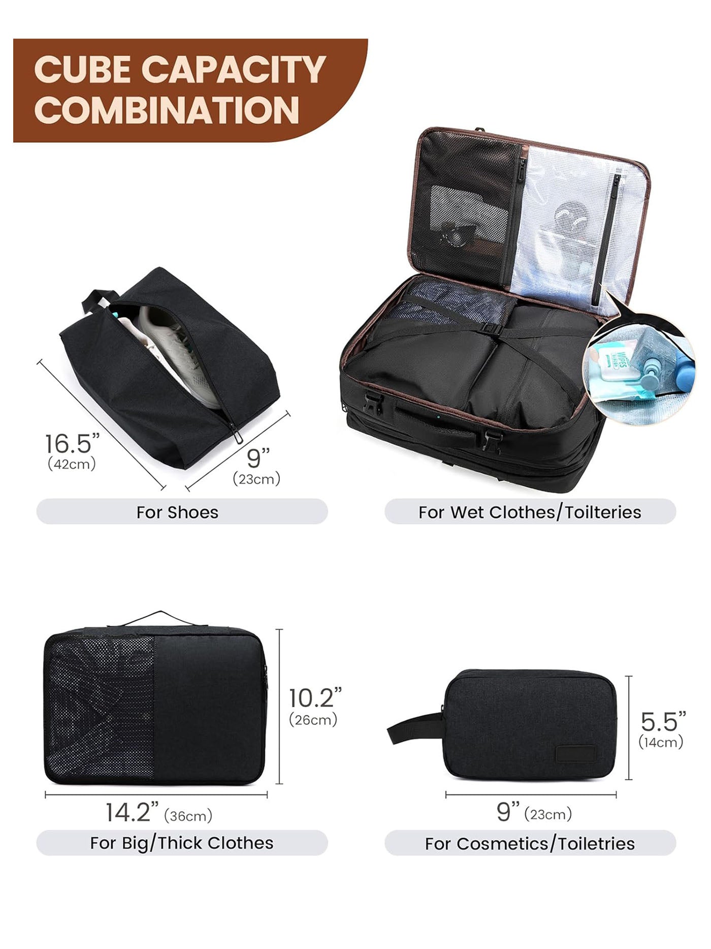 LOVEVOOK 4Pcs Cloudwalker Ⅰ Backpack, 30L 40L 18560